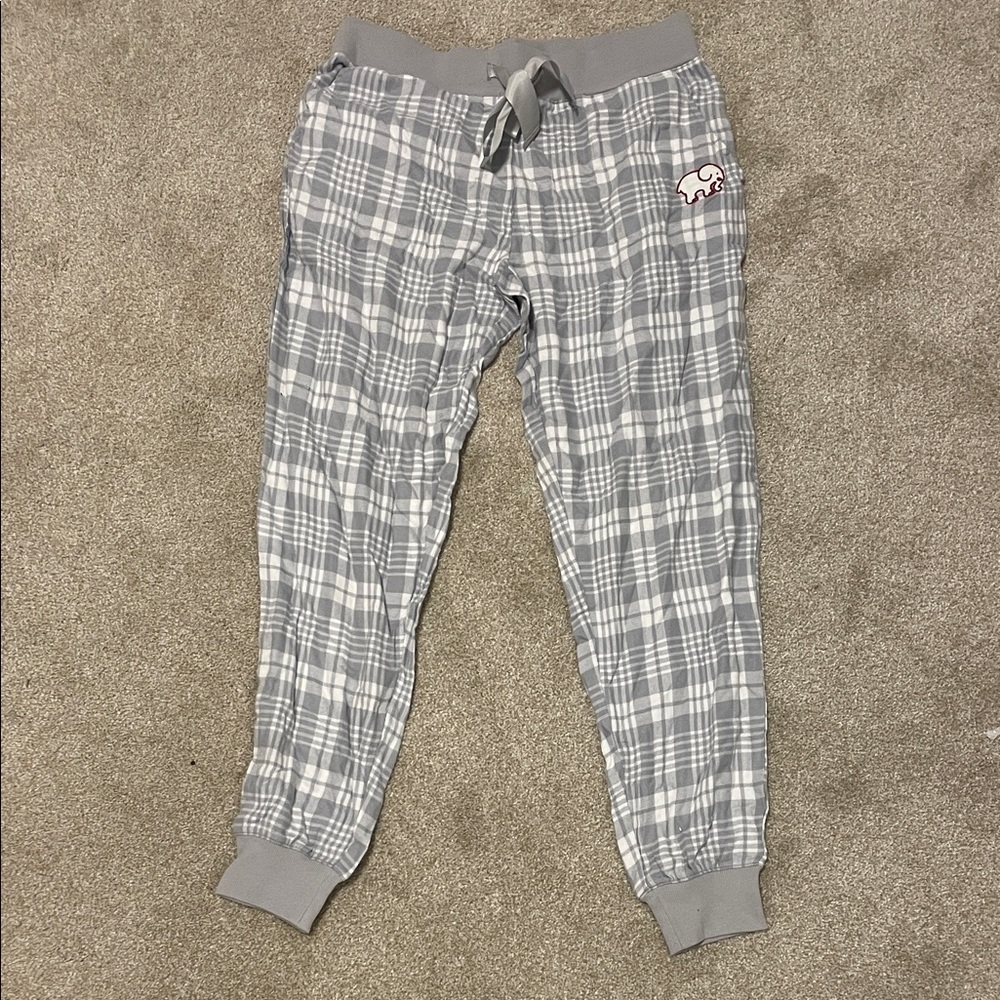 Ivory Ella Grey and White Plaid Pajama Pants